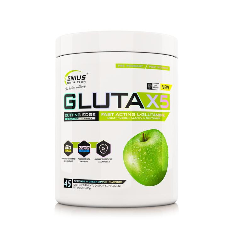 Genius Nutrition Gluta-X5 405 g /45 servings/ Green Apple - зображення 1