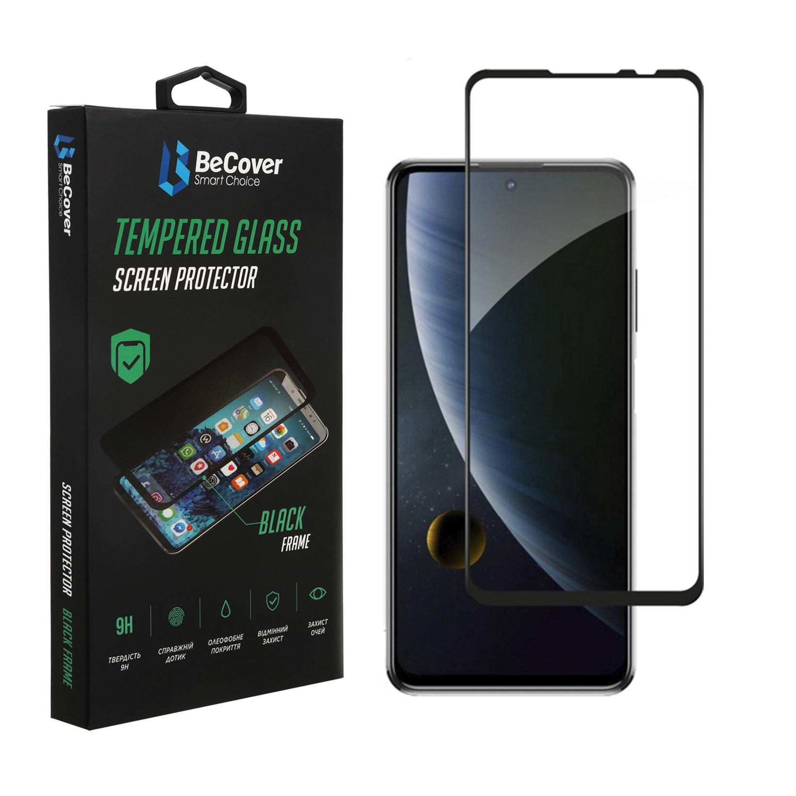 BeCover Защитное стекло для ZTE Blade V30 Black (706914) - зображення 1