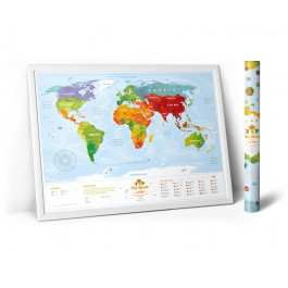 1dea.me Скретч карта мира для детей Travel Map Kids Animals KA (4820191130036)