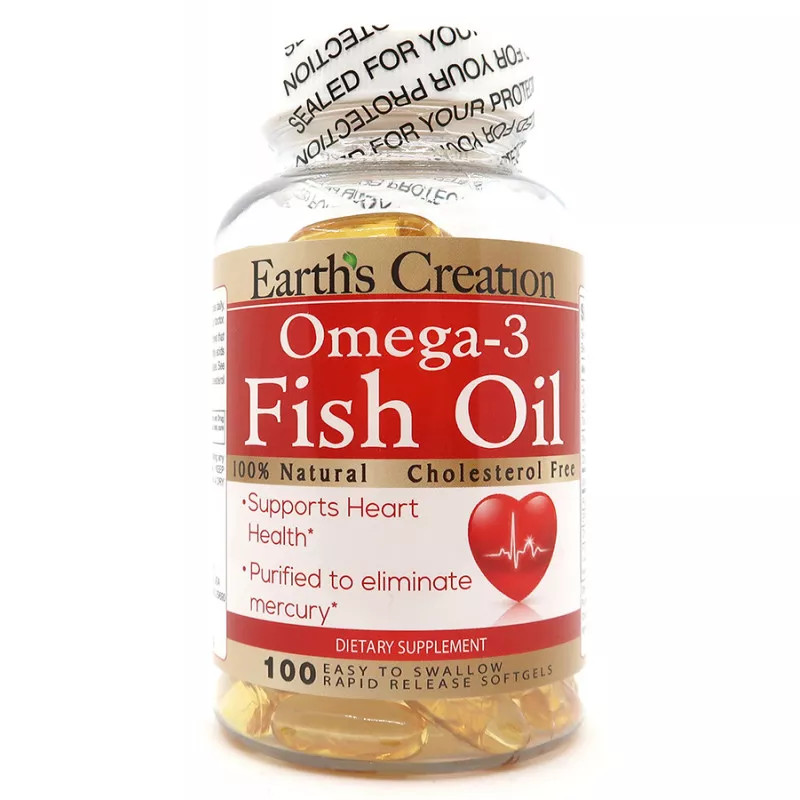Earth's Creation Omega 3 - Fish Oil 1000 mg 100 softgels - зображення 1