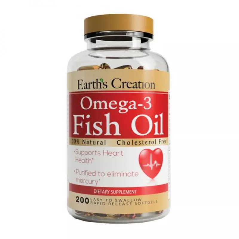Earth's Creation Omega 3 - Fish Oil 1000 mg 200 softgels - зображення 1