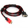 Voltronic HDMI - VGA 1.5m Red/Black (YT-HDMI(M)-VGA (M)-1.5) - зображення 1