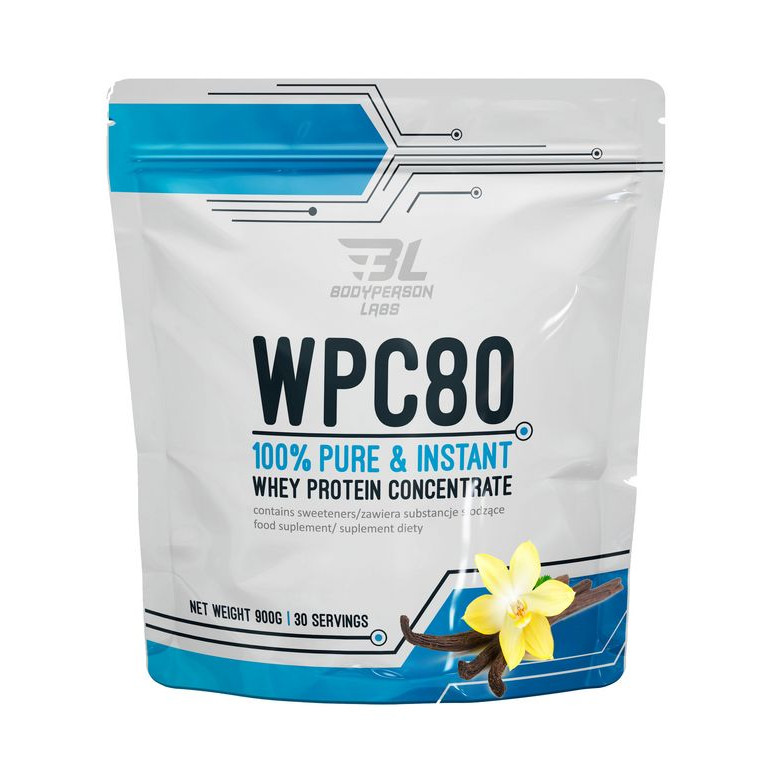 BodyPerson Labs WPC80 900 g /30 servings/ Vanilla - зображення 1