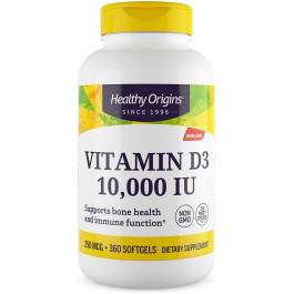 Healthy Origins Vitamin D3 Gels 10,000 IU 360 softgels