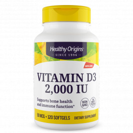 Healthy Origins Vitamin D3 Gels 2,000 IU 120 softgels