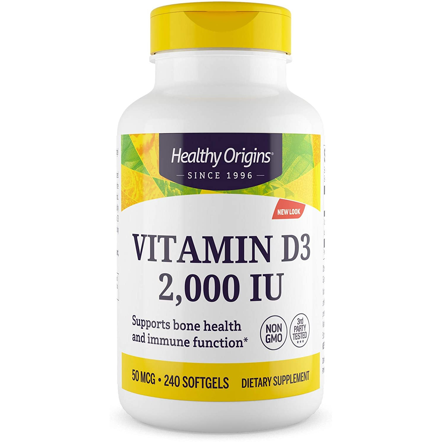 Healthy Origins Vitamin D3 Gels 2,000 IU 240 softgels - зображення 1