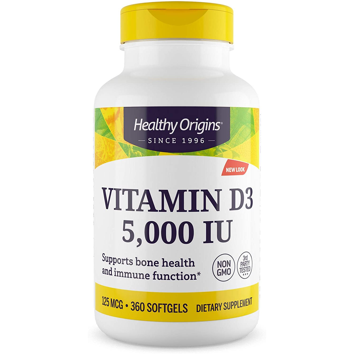 Healthy Origins Vitamin D3 Gels 5,000 IU 360 softgels - зображення 1