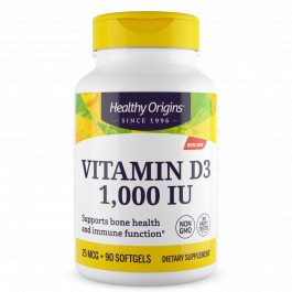 Healthy Origins Vitamin D3 Gels 1,000 IU 90 softgels