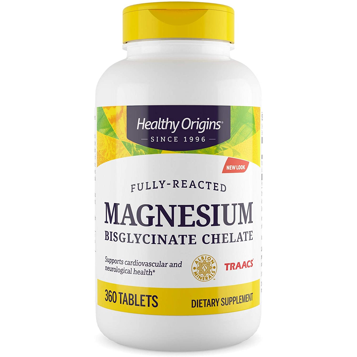 Healthy Origins Magnesium Bisglycinate Chelate 360 tabs /180 servings/ - зображення 1