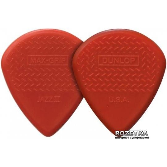 Dunlop 471P3N Nylon Jazz Max Grip 3N-Red 6 шт - зображення 1