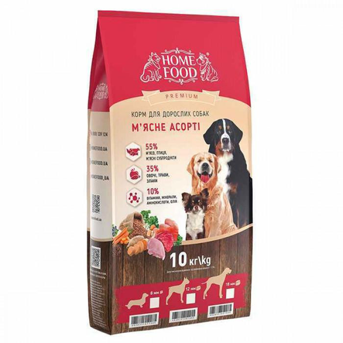 Home Food для дорослих собак малих порід М'ясне асорті 10 кг (4828331471000) - зображення 1