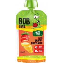 Bob Snail Пюре фруктове Pouch Смузи Банан-полуниця, 120 г