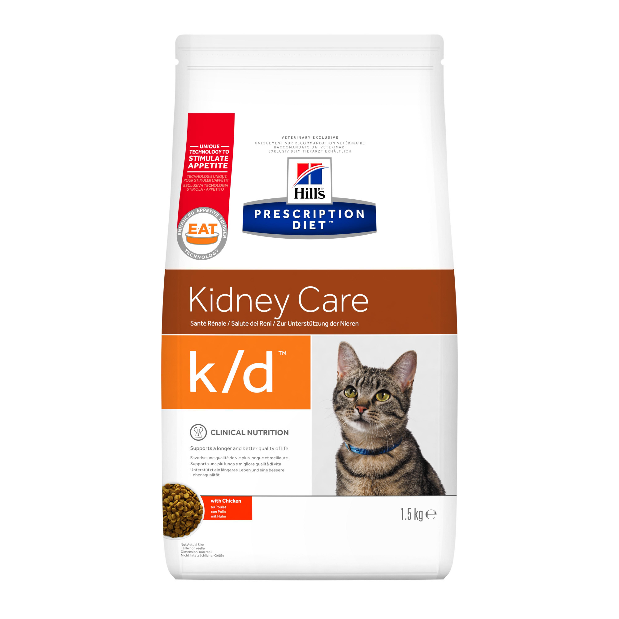 Hill's Prescription Diet Feline k/d Kidney Care Chicken 1,5 кг (607647) - зображення 1
