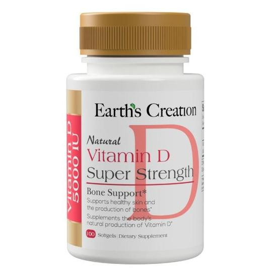 Earth's Creation Vitamin D 5000 IU 100 softgels - зображення 1