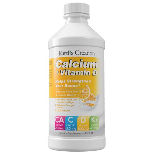 Earth's Creation Calcium Drink with Vitamins D, K & C 473 ml /32 servings/ Orange - зображення 1