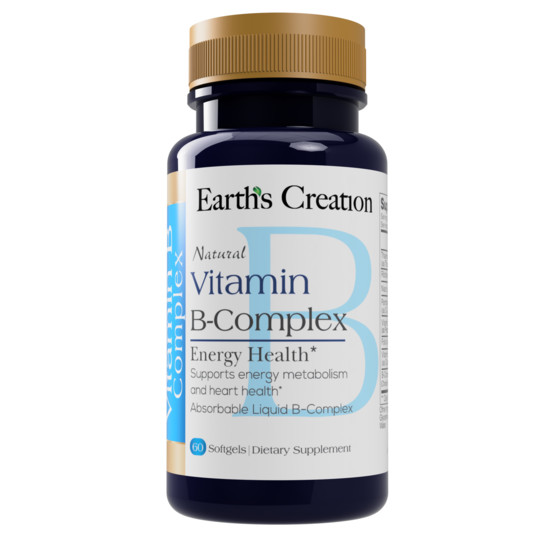 Earth's Creation Liquid Vitamin B Complex 60 softgels /30 servings/ - зображення 1