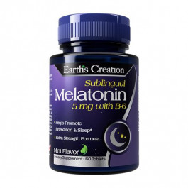 Earth's Creation Melatonin 5 mg with Vitamin B6 60 tabs