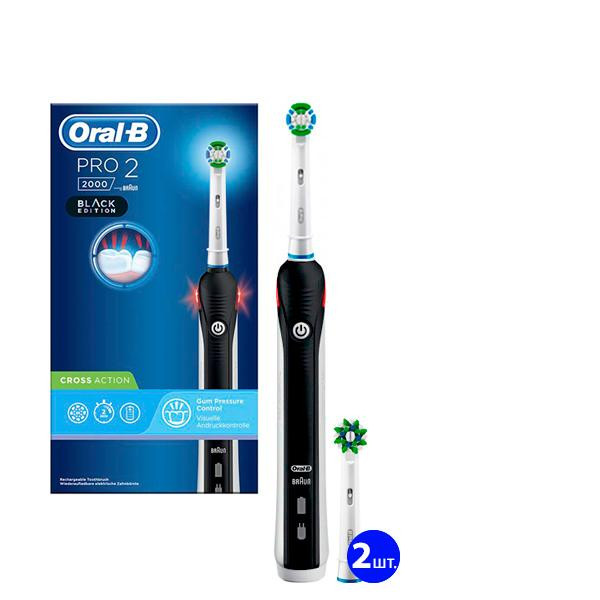 Oral-B D501 Pro 2 Black 3 насадки - зображення 1