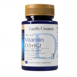 Earth's Creation Vitamin D3+K2 60 softgels