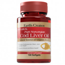 Earth's Creation Cod Liver Oil 100 softgels