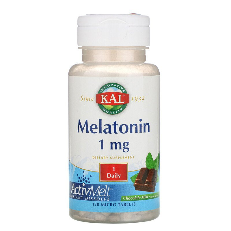 KAL Melatonin 1 mg 120 tabs Chocolate Mint - зображення 1