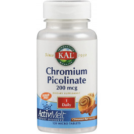 KAL Chromium Picolinate 200 mkg 120 tabs Cinnamon Bun