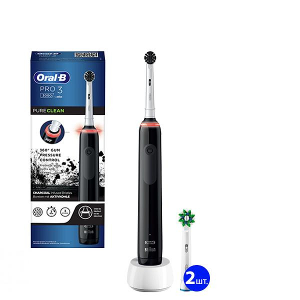 Oral-B D505 PRO 3 3000 Black 3 насадки - зображення 1