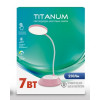 Офісна настільна лампа TITANUM LED 7W 3000-6500K USB Pink (TLTF-022P)