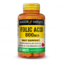 Mason Natural Folic Acid 800 mcg 100 tabs