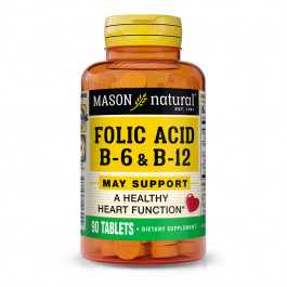 Mason Natural Folic Acid B-6 & B-12 90 tabs