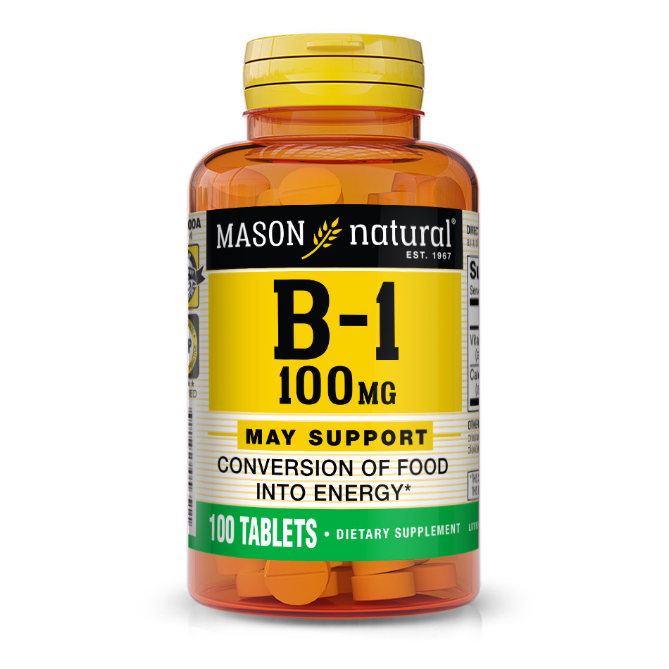 Mason Natural Vitamin B-1 100 mg 100 tabs - зображення 1