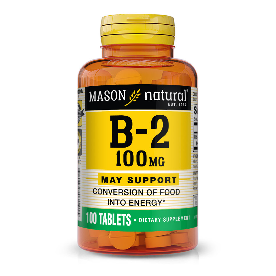 Mason Natural Vitamin B-2 100 mg 100 tabs - зображення 1