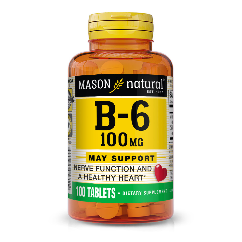 Mason Natural Vitamin B-6 100 mg 100 tabs - зображення 1