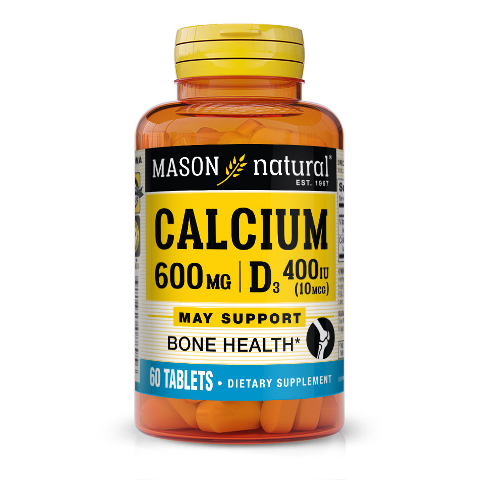 Mason Natural Calcium 600 mg Plus Vitamin D3 60 tabs - зображення 1