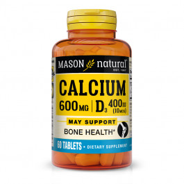 Mason Natural Calcium 600 mg Plus Vitamin D3 60 tabs
