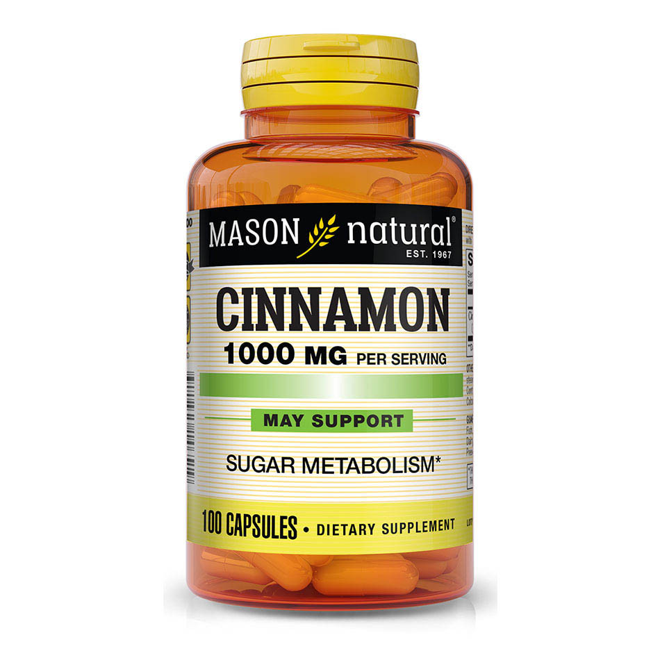 Mason Natural Cinnamon 1,000 mg 100 caps /50 servings/ - зображення 1