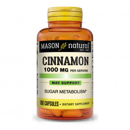   Mason Natural Cinnamon 1,000 mg 100 caps /50 servings/