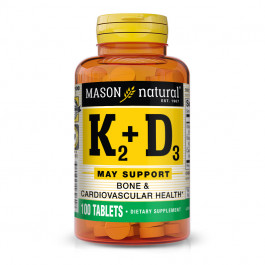 Mason Natural Vitamin K2 100 mcg Plus Vitamin D3 100 tabs