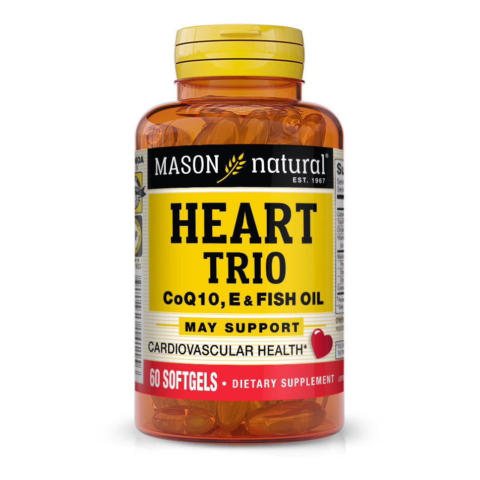 Mason Natural Heart Trio CoQ10, Vitamin E and Fish Oil 60 softgels - зображення 1