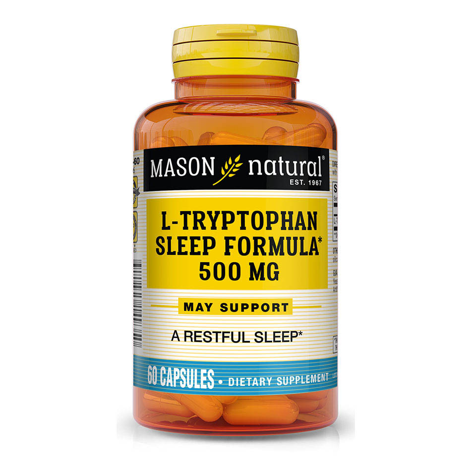 Mason Natural L-Tryptophan Sleep Formula 500 mg 60 caps - зображення 1