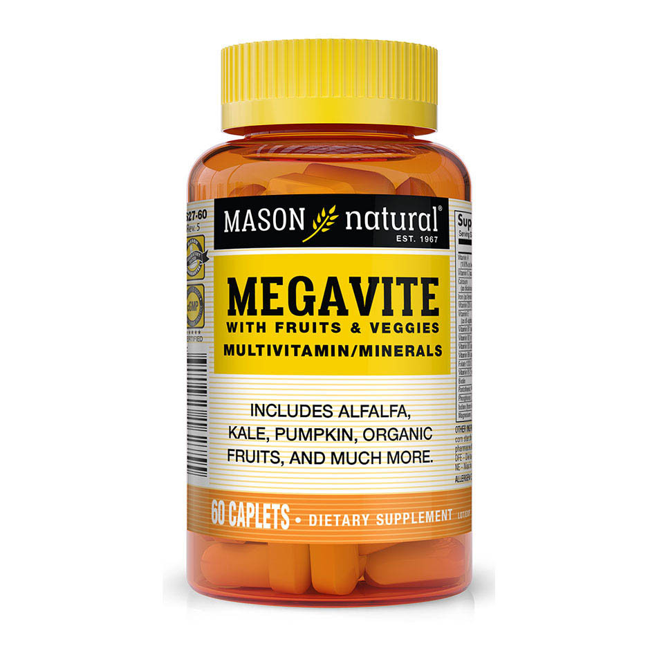 Mason Natural Megavite With Fruits & Veggies Multivitamin/Minerals 60 tabs - зображення 1
