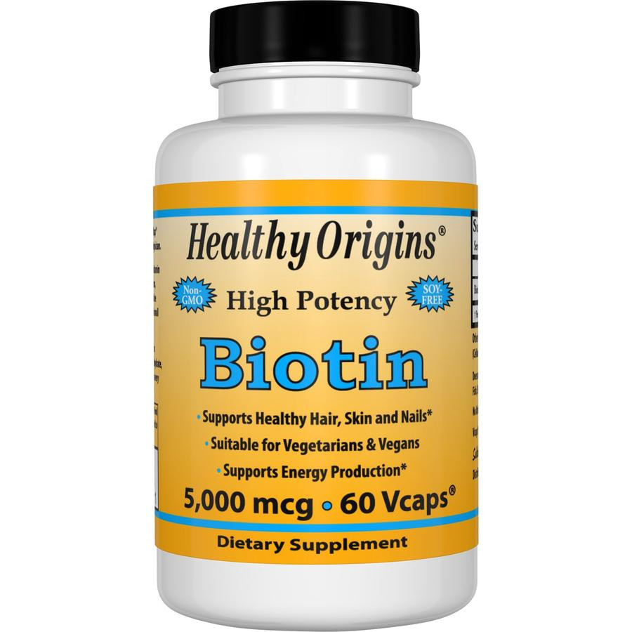 Healthy Origins Biotin /Vitamin B7/ 5,000 mcg 60 caps - зображення 1