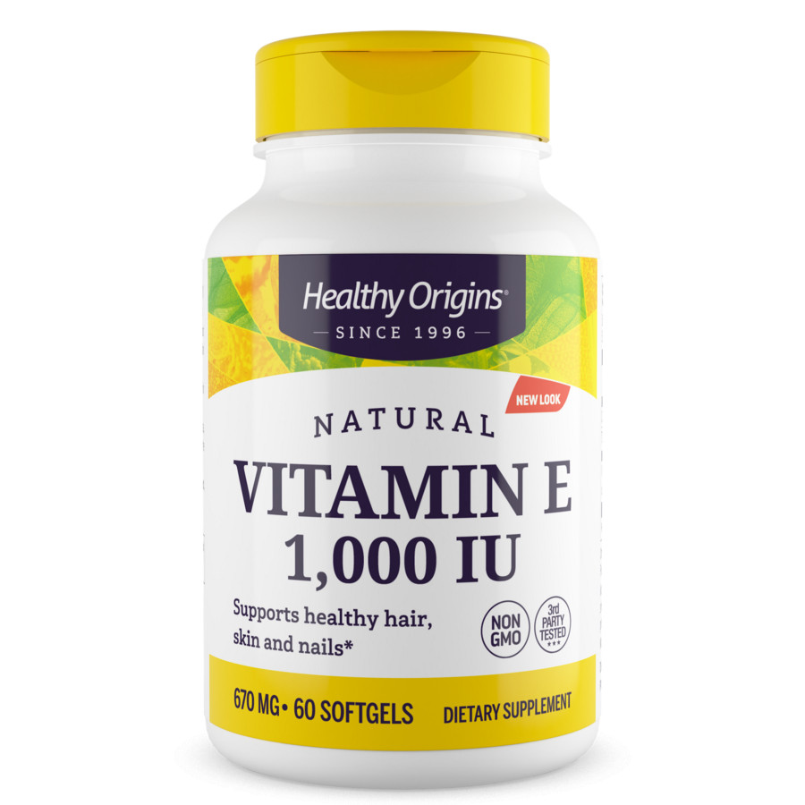 Healthy Origins Vitamin E 1000 IU 60 softgels - зображення 1