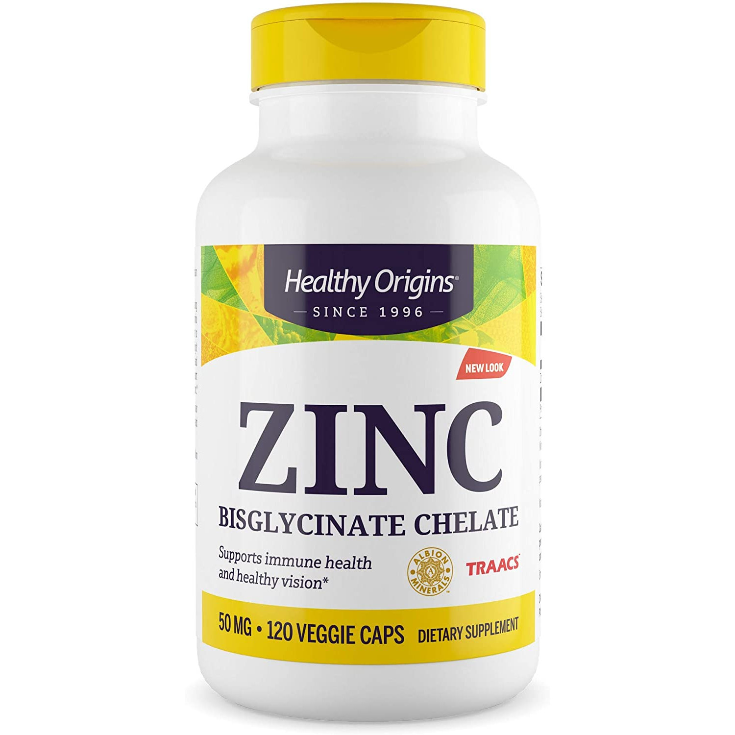 Healthy Origins Zinc Bisglycinate Chelate 50 mg 120 caps - зображення 1