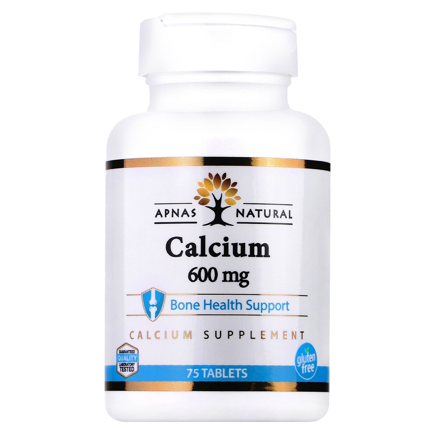 Apnas Natural Calcium 600 mg 75 tabs - зображення 1