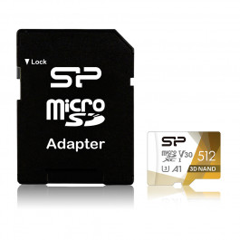 Silicon Power 512 GB microSDXC UHS-1 (U3) V30 A1 SuperiorProColor + SD adapter SP512GBSTXDU3V20AB