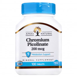 Apnas Natural Chromium Picolinate 200 mcg 100 tabs