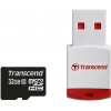 Transcend 32 GB microSDHC class 10 + P3 Card Reader TS32GUSDHC10-P3 - зображення 1