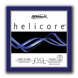D'Addario Струны для скрипки HELICORE VIOLIN SINGLE D STRING 4/4 Scale Medium Tension