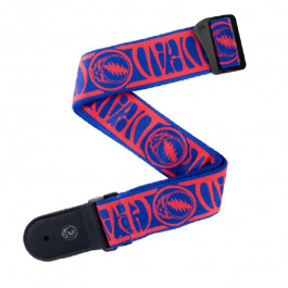 Planet waves 50GD00 Grateful Dead Guitar Strap - Steal Your Face, Red/Blue